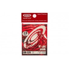 Крючок офсетный Vanfook DM-52 №1 Red (6 шт)