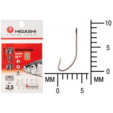 Крючок Higashi Akitakitsune ringed №2,5 Silver (10 шт)