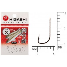 Крючок Higashi Sode ringed №3 Black (10 шт)
