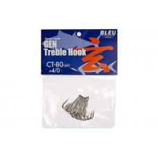 Крючок тройник Vanfook CT-80 №4/0 Silver (6 шт)
