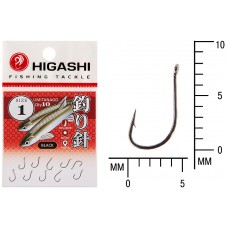 Крючок Higashi Umitanago ringed №1 Black (10 шт)