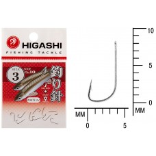 Крючок Higashi Sode ringed №3 White UV (10 шт)