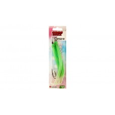 Крючок с кембриком Higashi Gummi Makk №12/0 цвет 04 Green (3 шт)