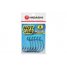 Крючок офсетный Higashi Hot Jig HJ-01 №4/0 Black Nickel (6 шт)