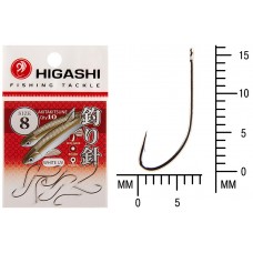 Крючок Higashi Akitakitsune ringed №8 White UV (10 шт)