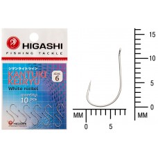 Крючок Higashi Kantuki Keiryu №6 White Nickel (10 шт)