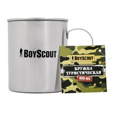 Кружка туристическая нержавейка Boyscout 400 мл 61156 в СПб, Санкт-Петербурге