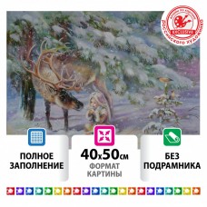 Алмазная мозаика 40х50 см Остров Сокровищ Девочка в лесу без подрамника 662578 (1)