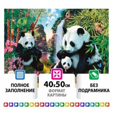 Алмазная мозаика 40х50 см Остров Сокровищ Панды без подрамника 662410 (1)
