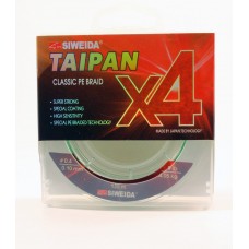Леска плетеная Siweida Taipan Classic PE Braid X4 135м 0,10мм (4,05кг) светло-зеленая