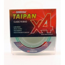 Леска плетеная Siweida Taipan Classic PE Braid X4 135м 0,20мм (11,40кг) светло-зеленая