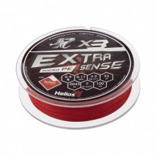 Шнур плетеный Helios Extrasense X3 PE 0.4/7LB 0,11мм 92м Red HS-ES-X3-0.4/7LB