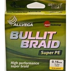Рыболовная леска ALLVEGA Bullit Braid 135м 0,16 мм 10.2 кг BB135GR16 (зеленый)