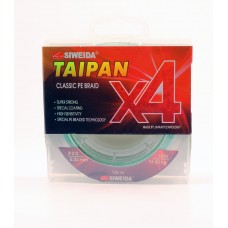 Леска плетеная Siweida Taipan Classic PE Braid X4 135м 0,23мм (13,60кг) светло-зеленая