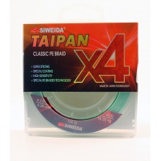 Леска плетеная Siweida Taipan Classic PE Braid X4 135м 0,28мм (18,20кг) светло-зеленая