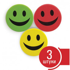 Стиратели магнитные для доски  Staff Basic d90 мм 3 шт 237502 (5) в СПб, Санкт-Петербурге купить
