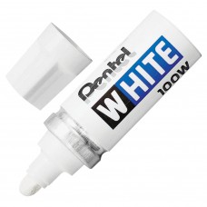 Маркер краска лаковый Pentel White линия 6,5 мм белый X100W