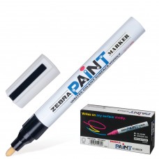 Маркер перманентный Zebra Paint линия 2 мм черный MOP-200M-BK