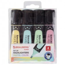 Набор текстовыделителей Brauberg Super Pastel 1-5 мм 4 цвета 151756 (3)