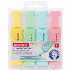 Набор текстовыделителей Brauberg Original Pastel 1-5 мм 4 цвета 151697 (3)