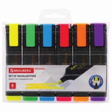 Набор текстовыделителей Brauberg Original 1-5 мм 6 цветов 151690 (3)