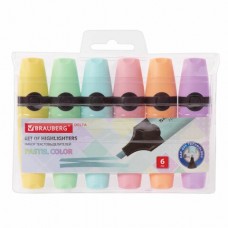 Набор текстовыделителей Brauberg Delta Pastel 1-5 мм 6 цветов 151736 (2)