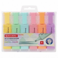 Набор текстовыделителей Brauberg Original Pastel 1-5 мм 6 цветов 151698 (2)