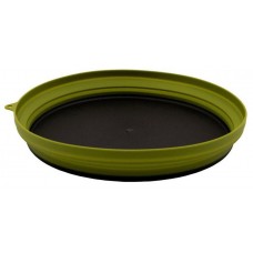 Тарелка силиконовая складная Tramp d25,5х4см олива TRC-124