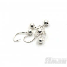 Мормышка Яман шар с отв., цвет Silver Plated, d 5 (5 шт.) Я-МР115