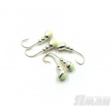 Мормышка Яман муравей с отв., цвет Silver Plated, с фосф. пяткой, d 4 (5 шт.) Я-МР167