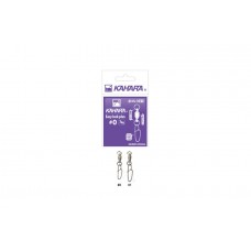 Карабин с вертлюгом Kahara Easy lock plus, р. 1, цв. S, до 11 кг 5 шт