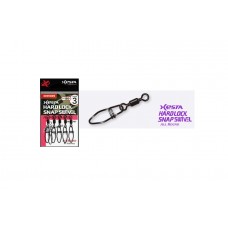 Карабин с вертлюгом Xesta Hard Lock Swivel Economy, р. 2, цв. B, до 49,8 кг 5 шт