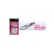 Карабин с вертлюгом Xesta WBB Hard Lock Snap, р. 4, цв. S, до 68 кг 2 шт
