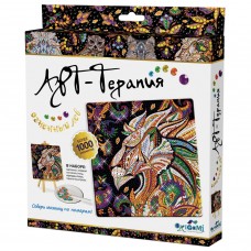 Алмазная мозаика Origami Арт-Терапия Огненный Лев 20х20 см 03216