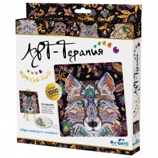 Алмазная мозаика Origami Арт-Терапия Ночной Волк 20х20 см 03214