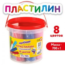 Пластилин в ведерке 8 цветов 700 г 105862 (2)