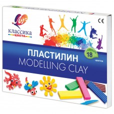 Пластилин классический Луч Классика 18 цветов 360 г со стеком 20С 1330-08