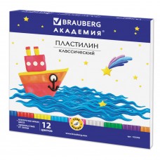 Пластилин классический Brauberg 12 цветов 240 г со стеком 103256 (16)