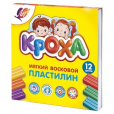 Пластилин мягкий Луч Кроха 12 цветов 180 г со стеком 23С 1484-08