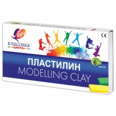 Пластилин классический Луч Классика 6 цветов 120 г со стеком 12С878-08