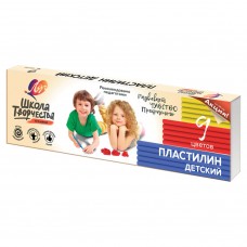Пластилин детский Луч Школа Творчества 9 цветов 180 г 29С 1762-08
