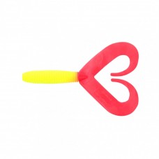 Твистер Yaman PRO Loop-Two, р.2 inch, цвет  #06 - Chartreuse/red (уп. 10 шт) YP-LT2-06