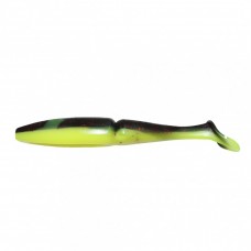 Виброхвост Yaman PRO Mamura, р.5 inch, цвет #32 - Black Red Flake/Chartreuse (уп. 4 шт.) YP-M5-32