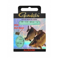 Поводок Gamakatsu BKS-G1-103 Bait Band D0,18 мм, 40 см, крючок  №10, 6 шт, 140327-01000-018