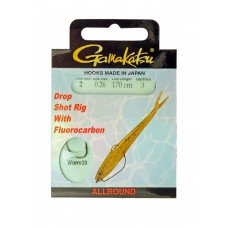 Поводок Gamakatsu BKD-Drop Shot Rig W39 D0,26 мм, 170 см, крючок №2, 3 шт, 140303-00200-026