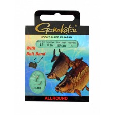 Поводок Gamakatsu BKS-G1-103 Bait Band D0,16 мм, 40 см, крючок №12, 6 шт, 140327-01200-016