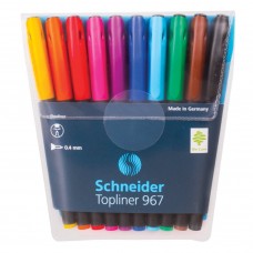 Ручки капиллярные линёры Schneider Topliner 967 линия 0,4 мм 10 цветов 196790