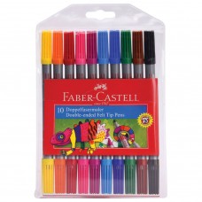 Фломастеры смываемые двусторонние Faber Castell 10 цветов 151110