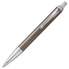Ручка шариковая Parker IM Premium Dark Espresso Chiselled CT с гравировкой 1931683