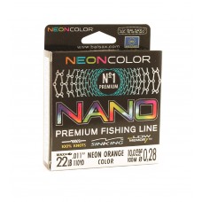 Леска Balsax Nano Neon Orange Box 100м 0,28 (10,0кг)